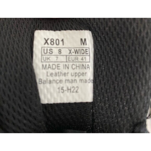 New Balance Apex Men’s X801 Size 8 X-Wide Black Lace Up Athletic Sneaker - Picture 10 of 12